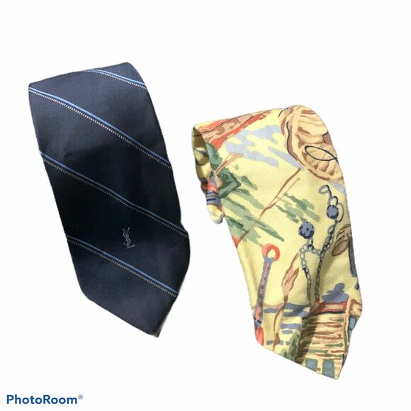 Yves Saint Laurent/ sharon young mens‎  tie set - Picture 1 of 4